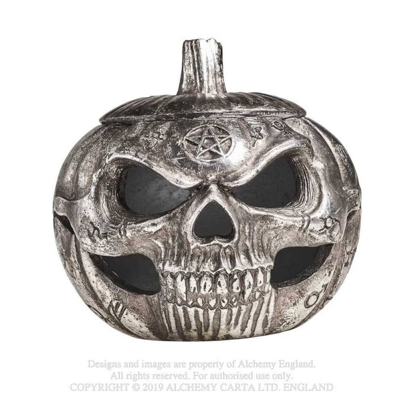 Pumpkin Skull Pot