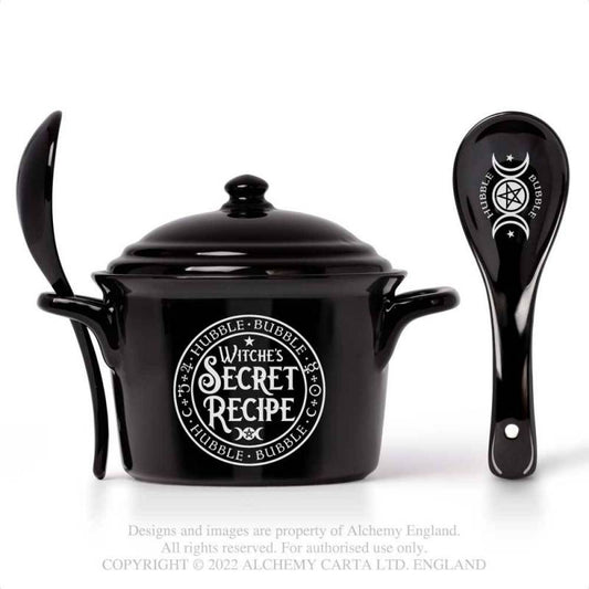 Witches Secret Recipe Soup bowl and Spoon Set